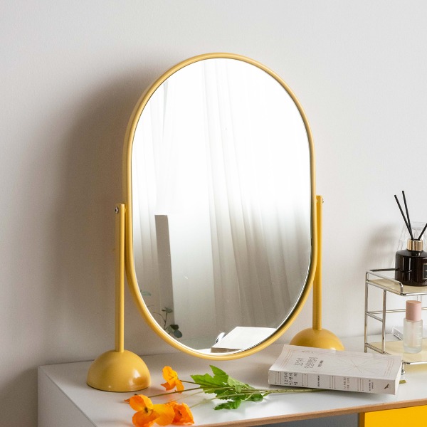 I1024 트윙클 미러 미드센추리 컬러 디자인 거울 타원 탁상 현관 카페 인테리어 화장대 거울