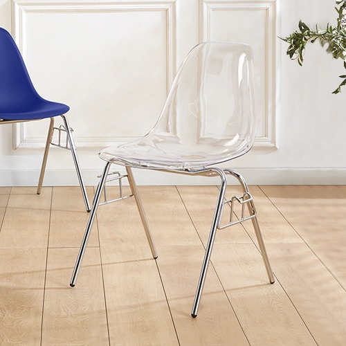C1393 벨 체어 플라스틱 투명 빈 DSS 카페 빈티지 디자인 인테리어 의자