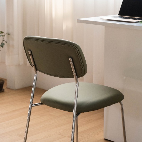 C2567 레인 체어 미드센추리 카페의자 가죽 철제 매장 인테리어 업소용 디자인 의자